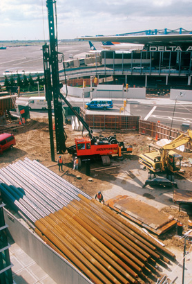 Tapertube piles on the ground at JFK