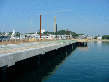 Old MacMillen Pier on left, new on right