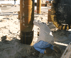 Pipe is welded to driven section of Tapertube to extend length